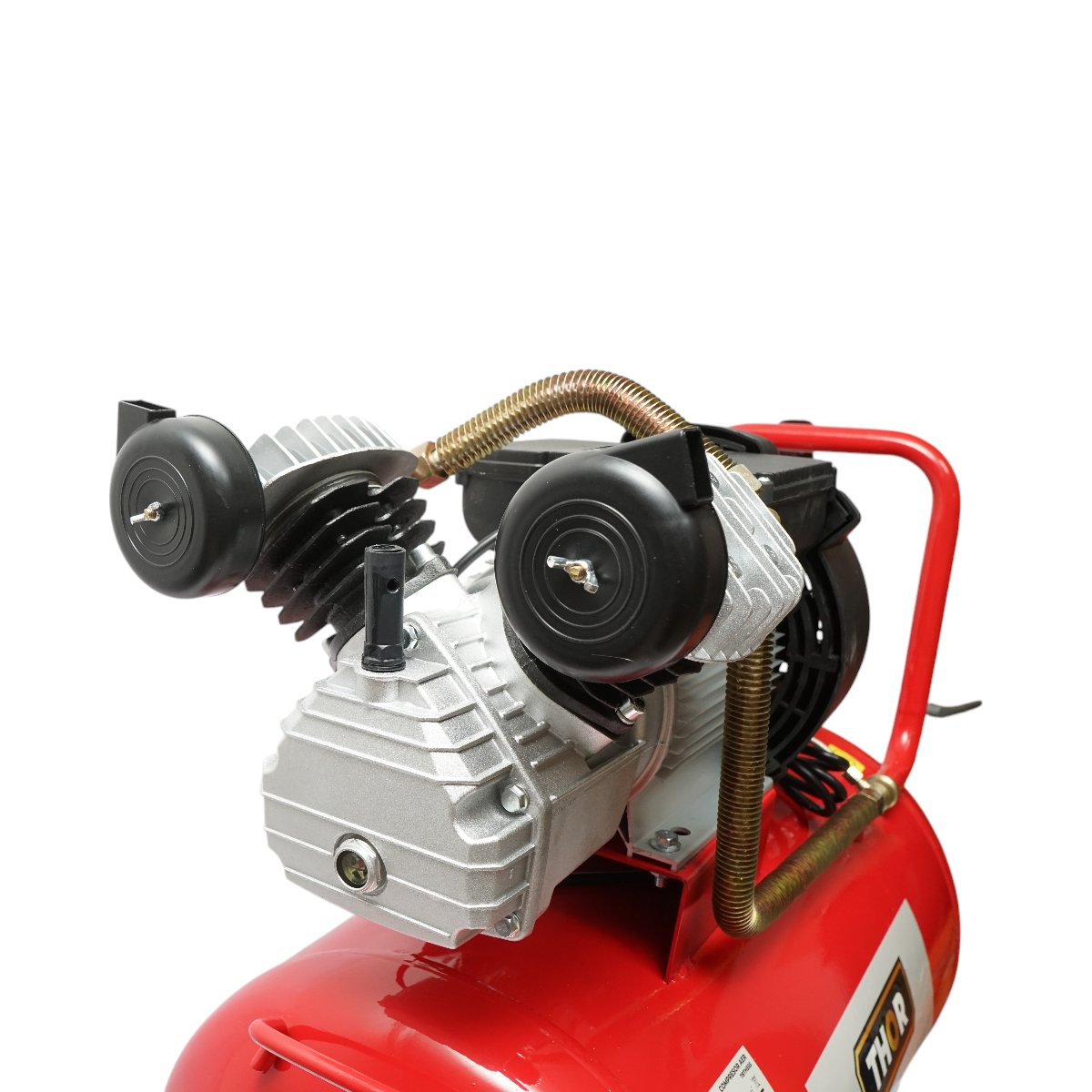 Compresor aer volum 100L, motor 2 cilindrii in V 2.2KW/2CP, presiune maxima 8 bar, volum aer aspirat 370L THOR